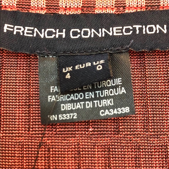 French Connection Linear Jazquard V-Neck Dress - Picture 5 of 6